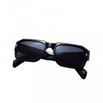 Unisex Black Full Rim Square Sunglasses with UV Protected Lens