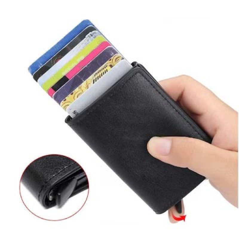 Textured Leather Card Holder