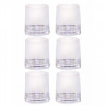 Transparent Set Of 6 Solid Water Or Juice Glasses 260 ml