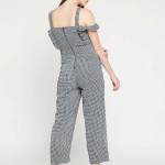 Black & White Checked Culotte Jumpsuit